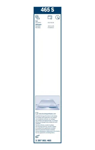 Wischblatt BOSCH 3 397 001 465 Bild Wischblatt BOSCH 3 397 001 465