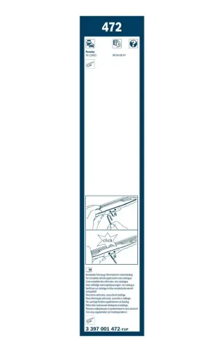 Wischblatt vorne BOSCH 3 397 001 472 Bild Wischblatt vorne BOSCH 3 397 001 472