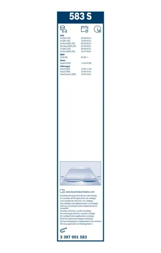 Wischblatt BOSCH 3 397 001 583 Bild Wischblatt BOSCH 3 397 001 583