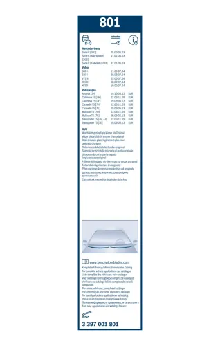 Wischblatt vorne BOSCH 3 397 001 801 Bild Wischblatt vorne BOSCH 3 397 001 801