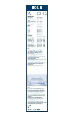Wischblatt BOSCH 3 397 001 802 Bild Wischblatt BOSCH 3 397 001 802