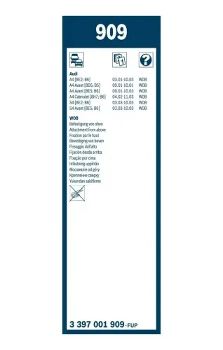 Wischblatt BOSCH 3 397 001 909 Bild Wischblatt BOSCH 3 397 001 909