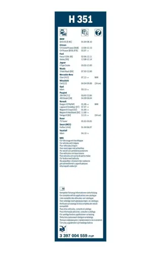 Wischblatt BOSCH 3 397 004 559 Bild Wischblatt BOSCH 3 397 004 559