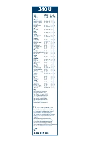Wischblatt BOSCH 3 397 004 578 Bild Wischblatt BOSCH 3 397 004 578