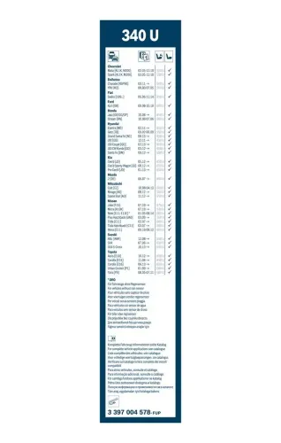 Wischblatt BOSCH 3 397 004 578 Bild Wischblatt BOSCH 3 397 004 578