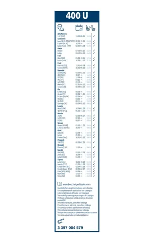 Wischblatt BOSCH 3 397 004 579 Bild Wischblatt BOSCH 3 397 004 579