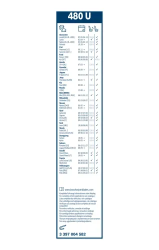 Wischblatt BOSCH 3 397 004 582 Bild Wischblatt BOSCH 3 397 004 582