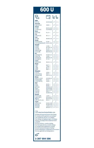 Wischblatt BOSCH 3 397 004 586 Bild Wischblatt BOSCH 3 397 004 586