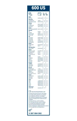 Wischblatt fahrerseitig vorne BOSCH 3 397 004 592 Bild Wischblatt fahrerseitig vorne BOSCH 3 397 004 592