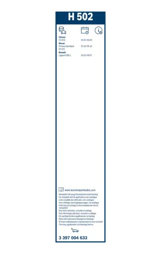 Wischblatt hinten BOSCH 3 397 004 633 Bild Wischblatt hinten BOSCH 3 397 004 633