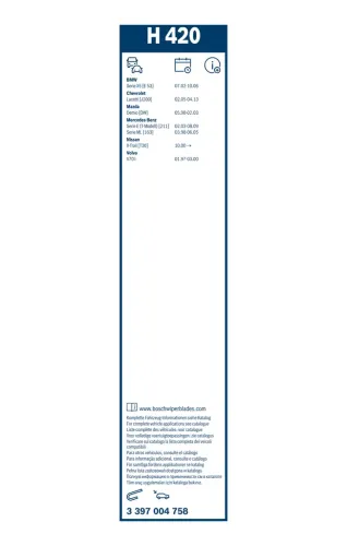 Wischblatt BOSCH 3 397 004 758 Bild Wischblatt BOSCH 3 397 004 758