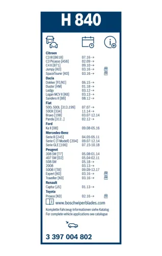 Wischblatt BOSCH 3 397 004 802 Bild Wischblatt BOSCH 3 397 004 802