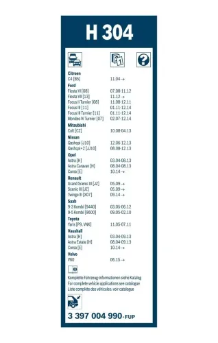 Wischblatt BOSCH 3 397 004 990 Bild Wischblatt BOSCH 3 397 004 990