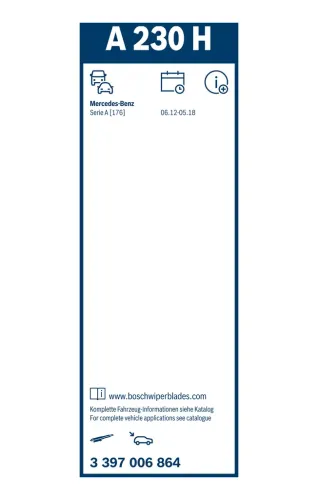 Wischblatt hinten BOSCH 3 397 006 864 Bild Wischblatt hinten BOSCH 3 397 006 864