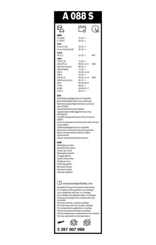 Wischblatt BOSCH 3 397 007 088 Bild Wischblatt BOSCH 3 397 007 088