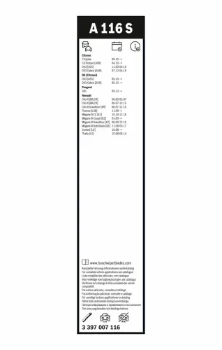 Wischblatt BOSCH 3 397 007 116 Bild Wischblatt BOSCH 3 397 007 116