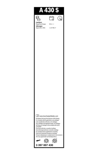 Wischblatt vorne BOSCH 3 397 007 430 Bild Wischblatt vorne BOSCH 3 397 007 430