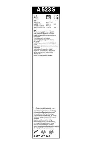 Wischblatt vorne BOSCH 3 397 007 523 Bild Wischblatt vorne BOSCH 3 397 007 523
