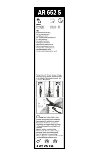 Wischblatt vorne BOSCH 3 397 007 566 Bild Wischblatt vorne BOSCH 3 397 007 566
