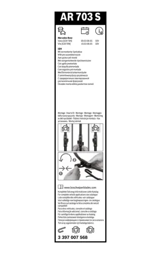 Wischblatt vorne BOSCH 3 397 007 568 Bild Wischblatt vorne BOSCH 3 397 007 568