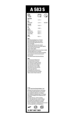 Wischblatt vorne BOSCH 3 397 007 583 Bild Wischblatt vorne BOSCH 3 397 007 583