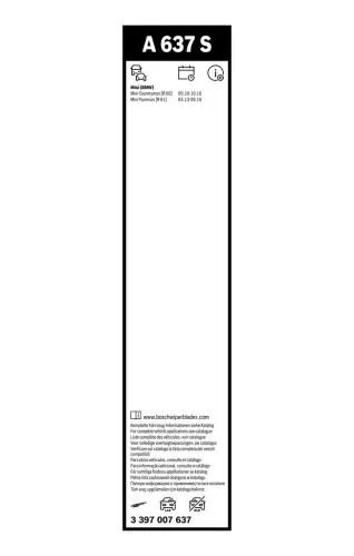 Wischblatt vorne BOSCH 3 397 007 637 Bild Wischblatt vorne BOSCH 3 397 007 637