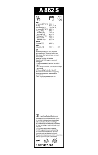Wischblatt BOSCH 3 397 007 862 Bild Wischblatt BOSCH 3 397 007 862