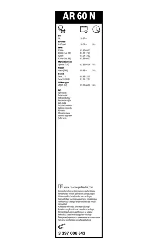 Wischblatt BOSCH 3 397 008 843 Bild Wischblatt BOSCH 3 397 008 843