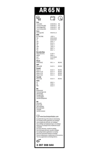 Wischblatt BOSCH 3 397 008 844 Bild Wischblatt BOSCH 3 397 008 844