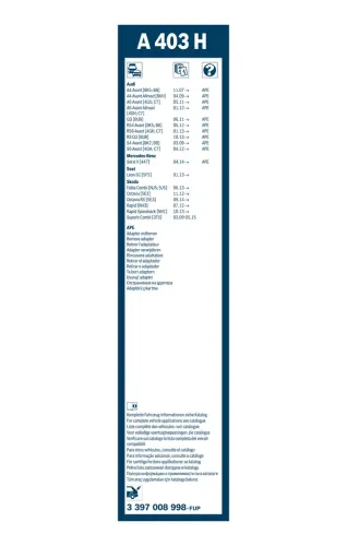 Wischblatt BOSCH 3 397 008 998 Bild Wischblatt BOSCH 3 397 008 998