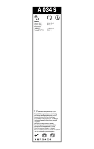 Wischblatt BOSCH 3 397 009 034 Bild Wischblatt BOSCH 3 397 009 034