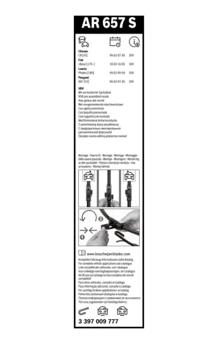 Wischblatt vorne BOSCH 3 397 009 777 Bild Wischblatt vorne BOSCH 3 397 009 777