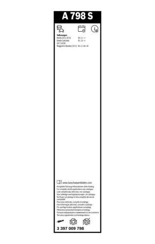 Wischblatt BOSCH 3 397 009 798 Bild Wischblatt BOSCH 3 397 009 798