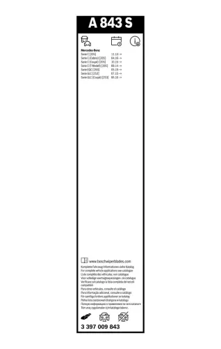 Wischblatt BOSCH 3 397 009 843 Bild Wischblatt BOSCH 3 397 009 843