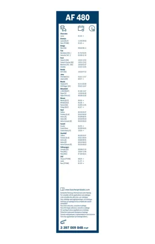 Wischblatt BOSCH 3 397 009 848 Bild Wischblatt BOSCH 3 397 009 848