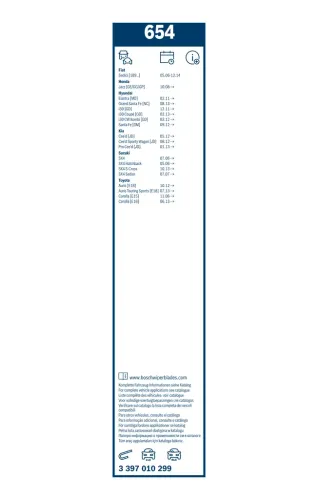 Wischblatt vorne BOSCH 3 397 010 299 Bild Wischblatt vorne BOSCH 3 397 010 299