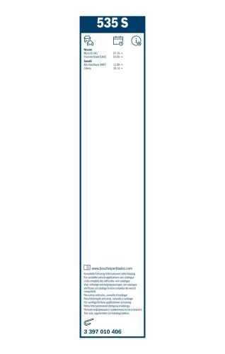 Wischblatt vorne BOSCH 3 397 010 406 Bild Wischblatt vorne BOSCH 3 397 010 406