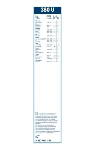 Wischblatt BOSCH 3 397 011 353 Bild Wischblatt BOSCH 3 397 011 353