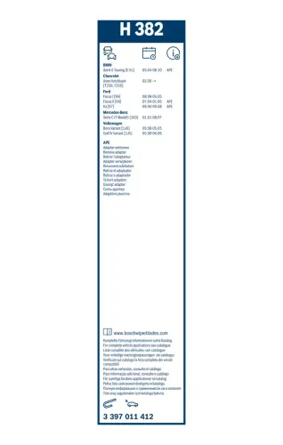 Wischblatt BOSCH 3 397 011 412 Bild Wischblatt BOSCH 3 397 011 412