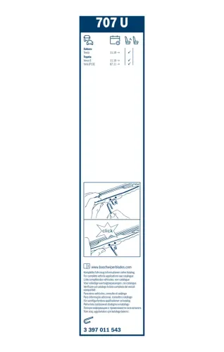 Wischblatt vorne BOSCH 3 397 011 543 Bild Wischblatt vorne BOSCH 3 397 011 543