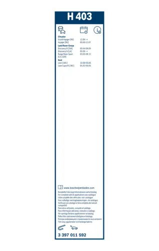 Wischblatt BOSCH 3 397 011 592 Bild Wischblatt BOSCH 3 397 011 592