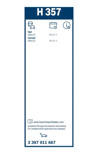 Wischblatt hinten BOSCH 3 397 011 667 Bild Wischblatt hinten BOSCH 3 397 011 667