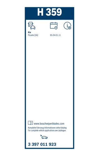 Wischblatt hinten BOSCH 3 397 011 923 Bild Wischblatt hinten BOSCH 3 397 011 923