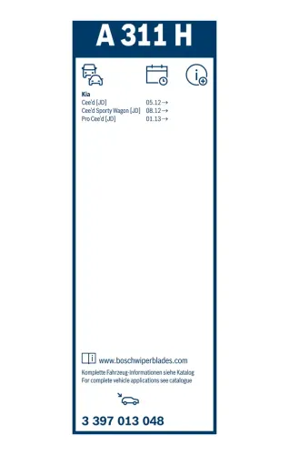 Wischblatt hinten BOSCH 3 397 013 048 Bild Wischblatt hinten BOSCH 3 397 013 048