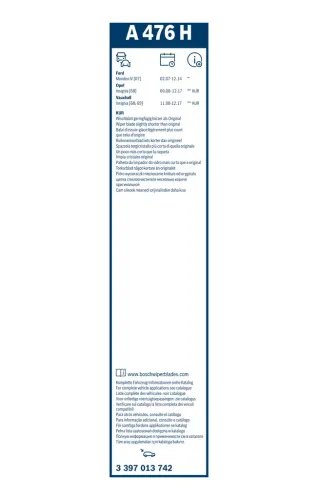 Wischblatt hinten BOSCH 3 397 013 742 Bild Wischblatt hinten BOSCH 3 397 013 742