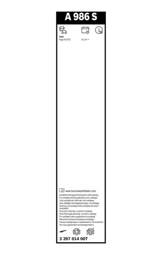 Wischblatt vorne BOSCH 3 397 014 00T Bild Wischblatt vorne BOSCH 3 397 014 00T