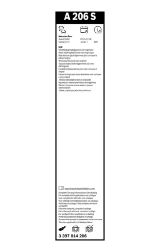 Wischblatt BOSCH 3 397 014 206 Bild Wischblatt BOSCH 3 397 014 206