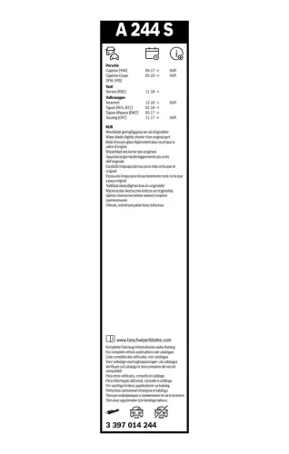 Wischblatt BOSCH 3 397 014 244 Bild Wischblatt BOSCH 3 397 014 244
