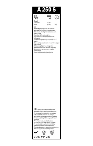 Wischblatt vorne BOSCH 3 397 014 250 Bild Wischblatt vorne BOSCH 3 397 014 250