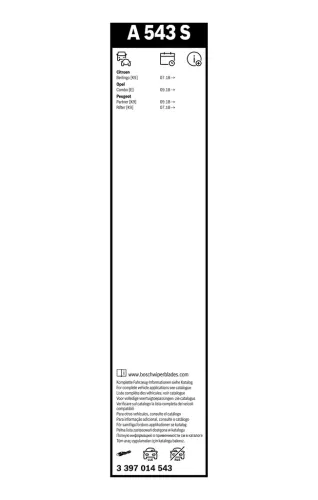 Wischblatt vorne BOSCH 3 397 014 543 Bild Wischblatt vorne BOSCH 3 397 014 543